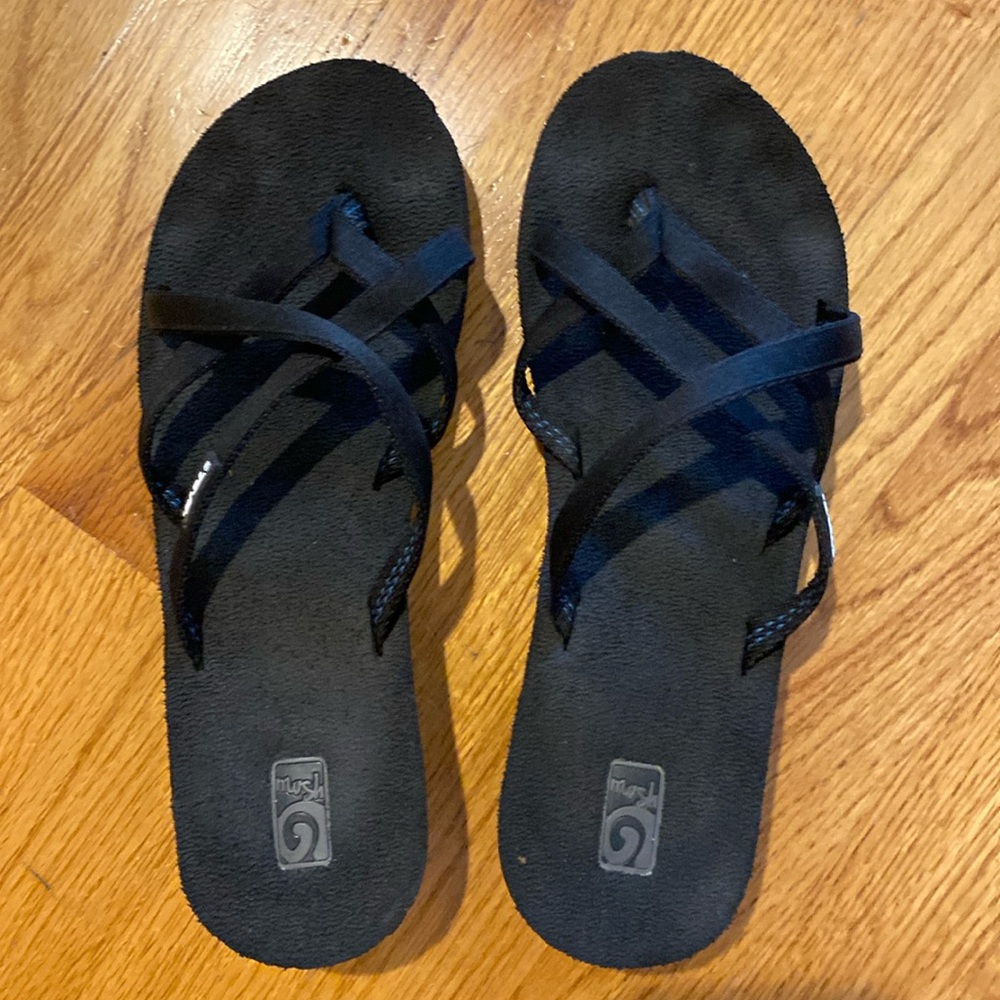 Black Teva sandals